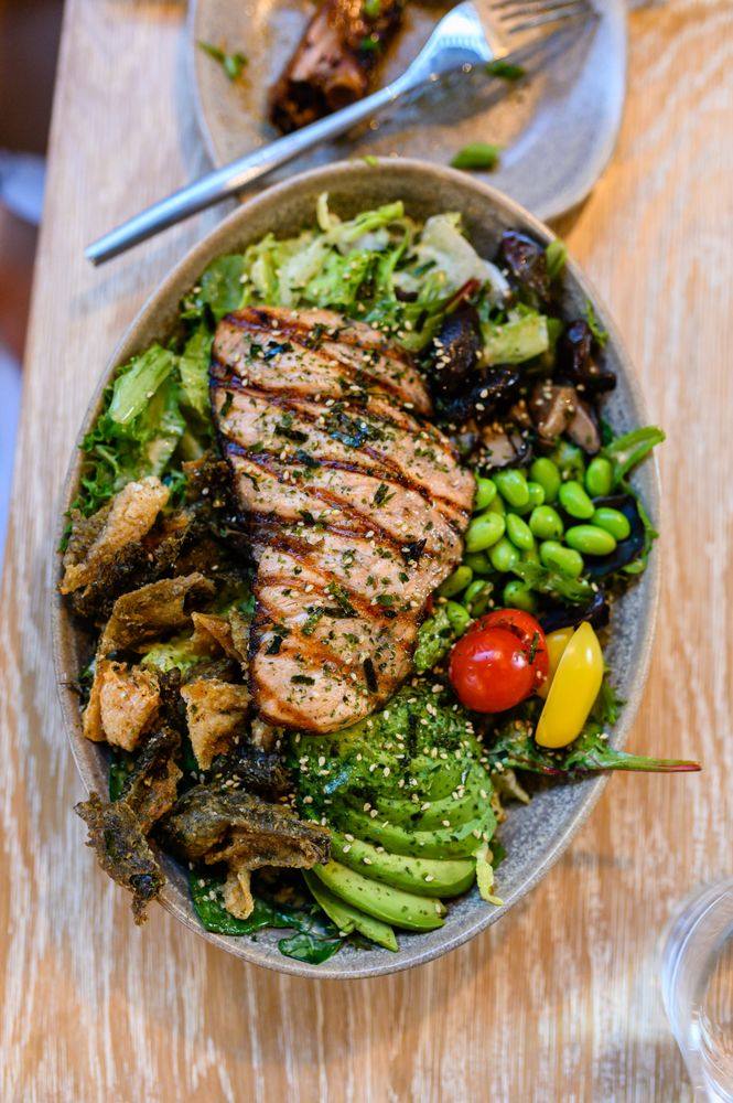 Citrus Miso Salad | Grilled Salmon