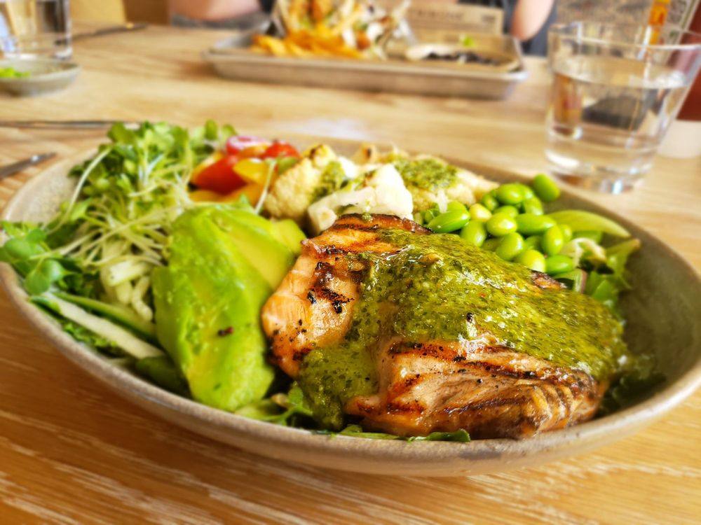 Asian Chimichurri Salad | Grilled Salmon