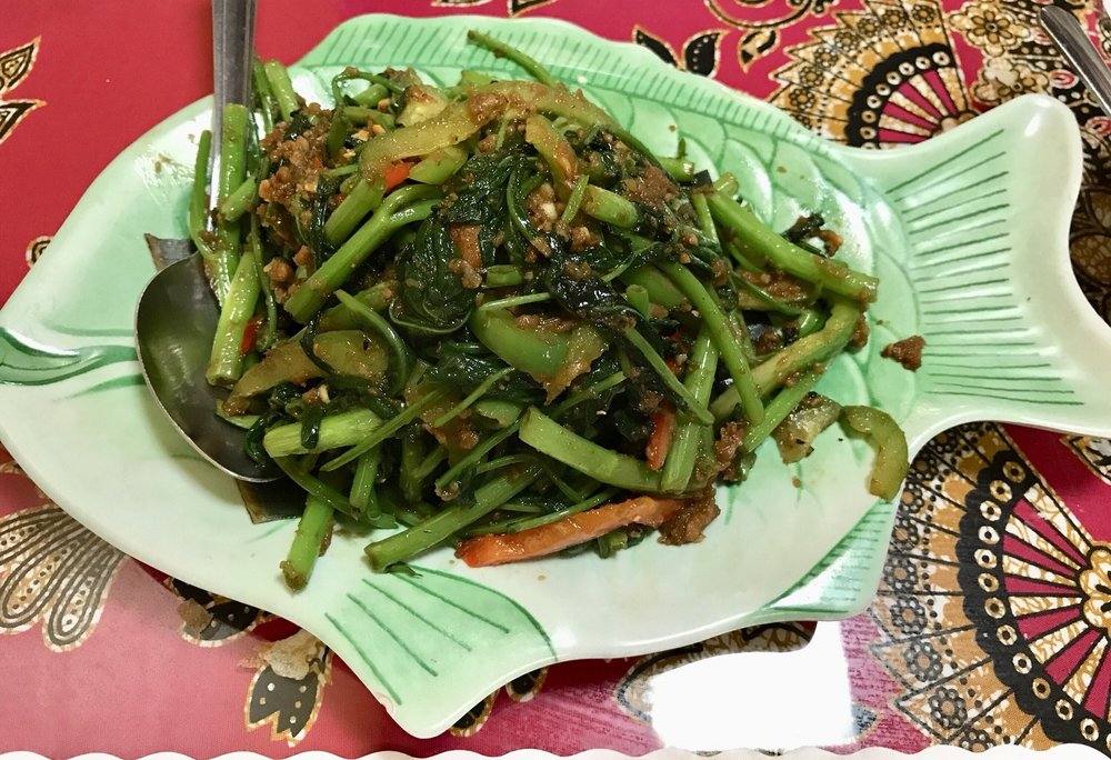Kangkung (Ong Choi), Okra or Asparagus	