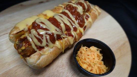 300. Chili and Cheese Hot Dog