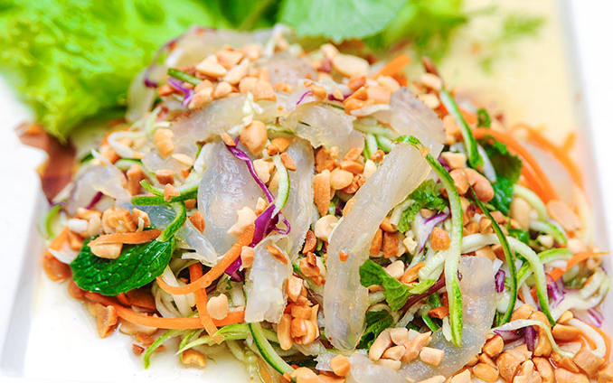 S9. Jelly Fish, Shrimp and Pork Salad - Gỏi Sứa Tôm Thịt