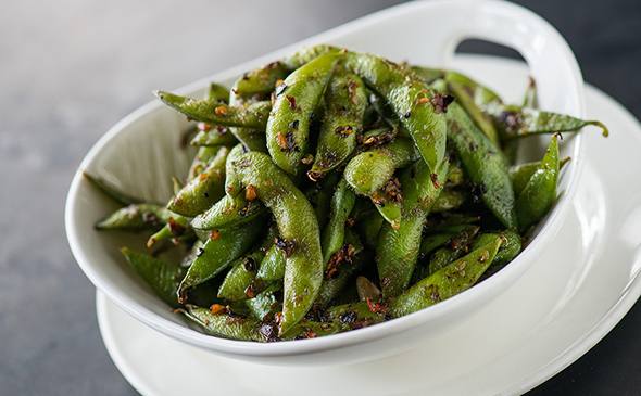 HOT & SPICY EDAMAME (Vegetarian)