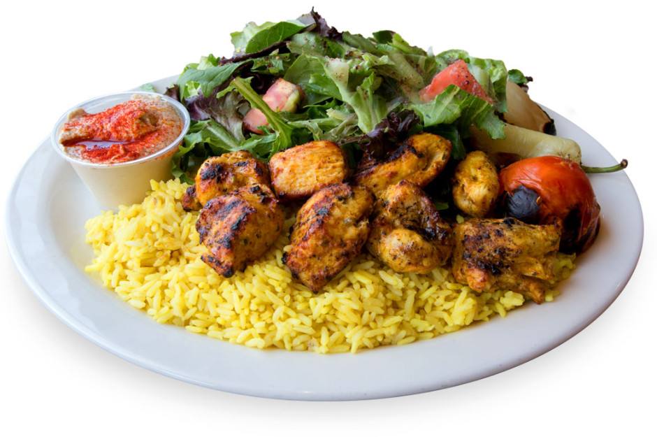 TAWOOK CHICKEN KEBAB PLATE