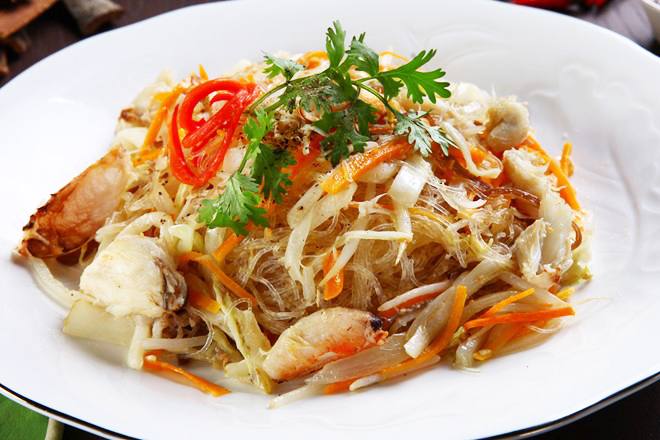 X8 Glass Noodles with Crab Meat - Miến Xào Cua