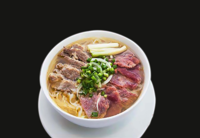 8. Pho with Rare Steak & Fat Brisket - Tái, Gầu