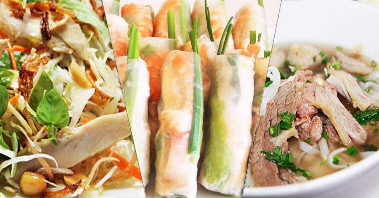 #6. Chicken Salad + Spring Rolls + Pho (Gỏi gà + Gỏi cuốn + Phở)